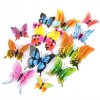 Dekorace - samolepka - dekorativní 3D samolepky motýlů 12 ks v sadě - motýli - dekorace na zeď