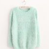 Luxusní chlupatý svetr - mnoho barev (Barva Zelená)