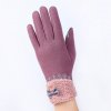 Elegantní dámské zimní rukavice s kožíškem a mašlí