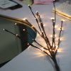 Vánoční dekorace- LED Větev bobule svítící 77cm