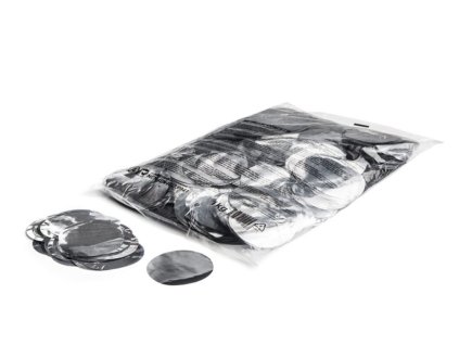 Metalické konfety kolečka stříbrná