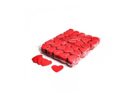 Papírové konfety srdce - Červené