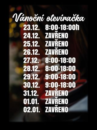 Naše vánoční otevíračka 🎄 Těšíme se na Vás opět 27.12!