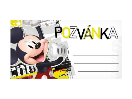 pozvánka mickey mouse