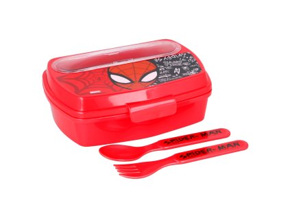 Svačinový box s přiborem - "Urban web", Spiderman 1