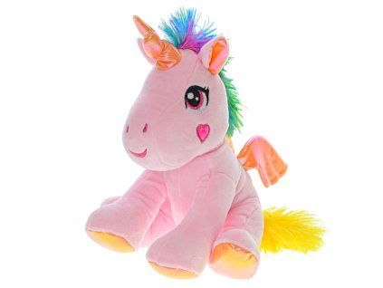 Plyšový jednorožec se srdíčkem 21 cm 0m+