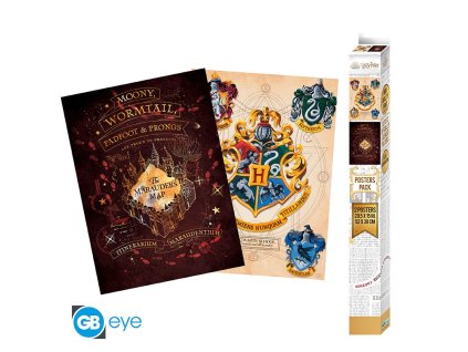 HARRY POTTER - Sada 2 plakátů - Crest & Marauders (52x38) 1