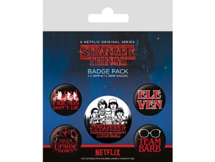 Sada placek Stranger Things - Postavy (5 ks)