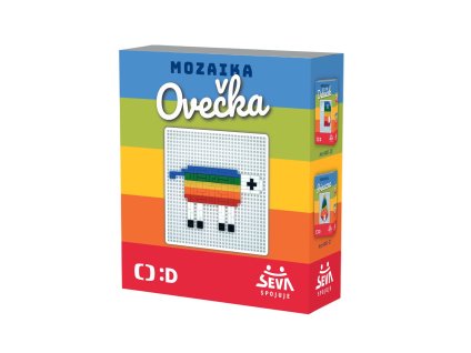 Mozaika Ovečka plast 338 dílků v krabici 15x17,5x5,5cm