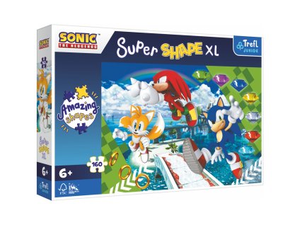Puzzle Šťastný Sonic/Sonic The Hedgehog 160 XL Super Shape 60x40cm v krabici 40x27x6cm