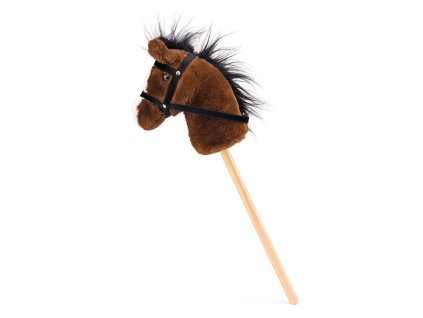 Hobby horse Bonnie, tmavě hnědý kůň na tyči