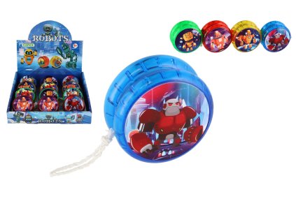 Jojo svítící roboti plast 6cm na baterie mix druhů