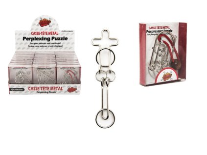 hlavolam kov 5 7cm mix druhu v krabicce 8 5x10x2cm 24ks v boxu