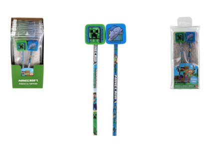 sada tuzek minecraft 2ks s topperem v plastovem obalu 10 5x23x2cm 8ks v boxu