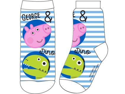 chlapecke ponozky peppa pig s prouzky single bilotyrkys 23 34 6 paru