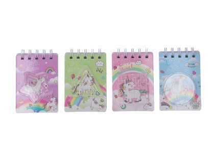 notes 7x10 cm 60 stran bludiste jednorozec