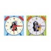 Výukové papírové hodiny 21x21cm Krtek mix barev