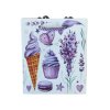 Papírová dárková taška s motivem levandule 12x14x6 cm