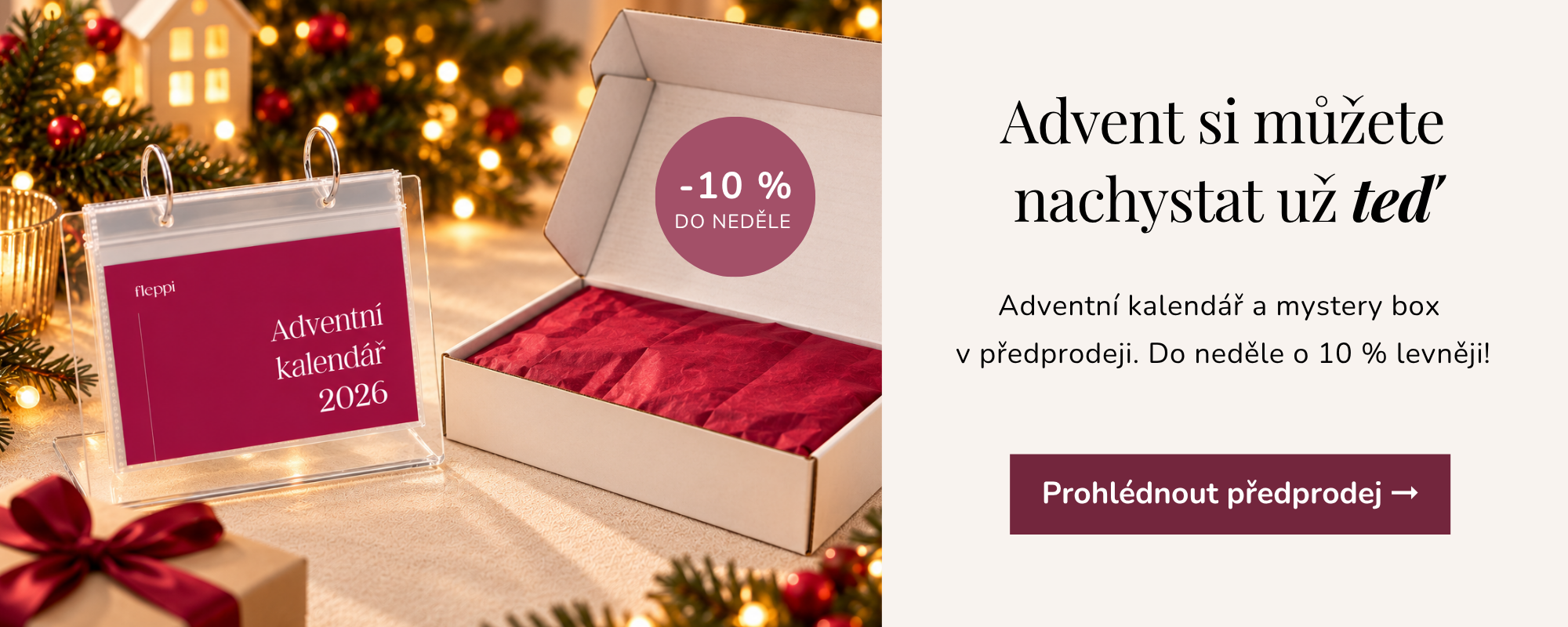 Adventní kalendář a mystery box  v předprodeji. Do neděle o 10 % levněji!