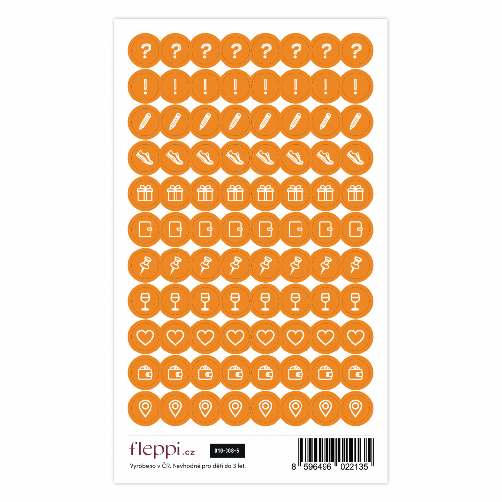 Color coding kolekce | oranžová – ikonky