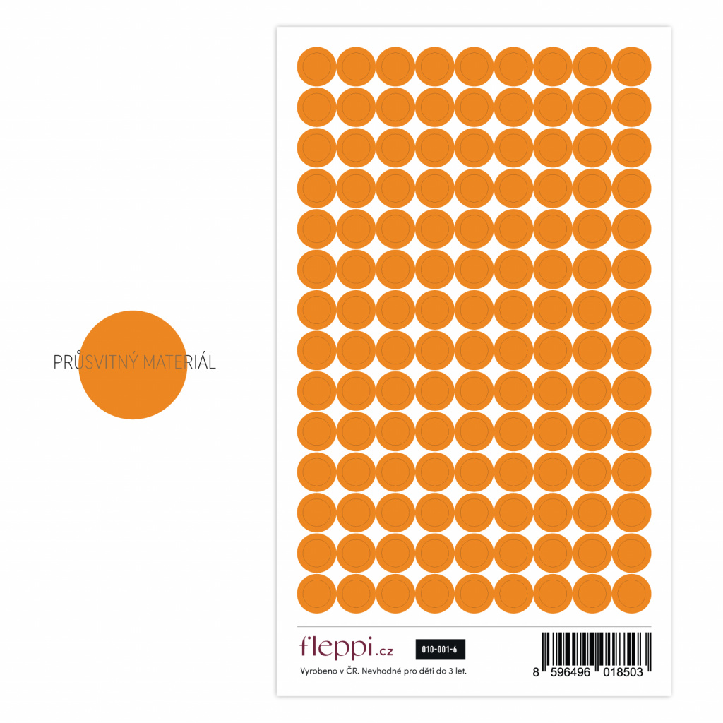 Color coding kolekce | oranžová – kolečka průsvitná