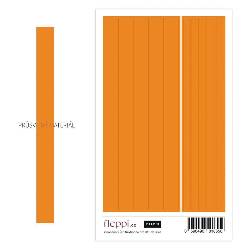 Color coding kolekce | oranžová – pruhy průsvitné