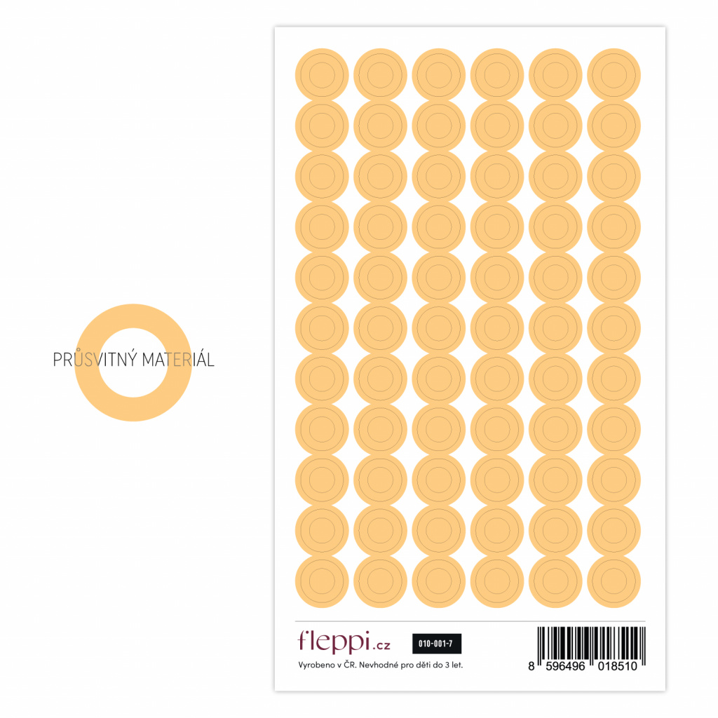 Color coding kolekce | pastelově oranžová – kroužky průsvitné