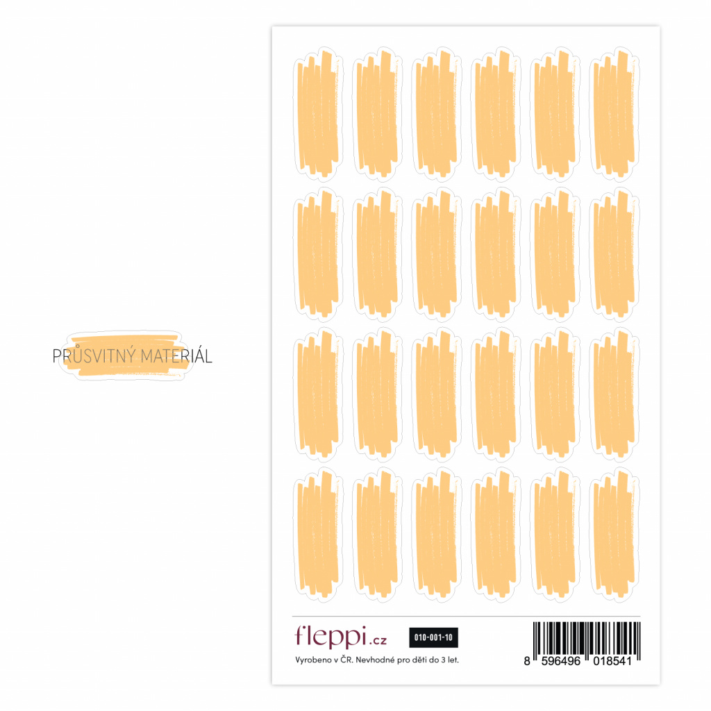 Color coding kolekce | pastelově oranžová – čmárance průsvitné