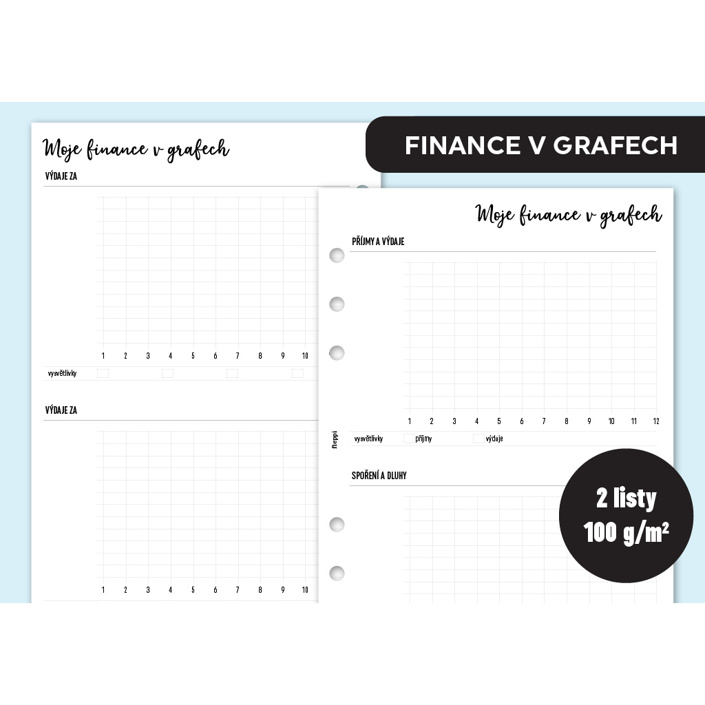 Náplň do diáře - Moje finance v grafech
