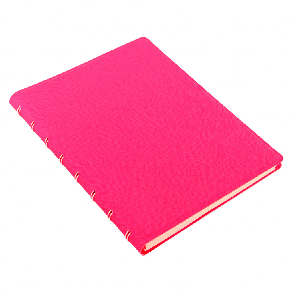 Filofax, Notebook Saffiano Fluoro, A5, růžová