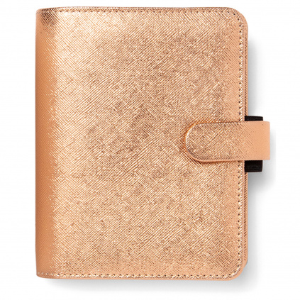 Diář Filofax Saffiano Metallic | Pocket Rose Gold