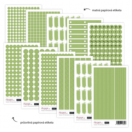 Color coding kolekce | pastelově zelená – sada 11 archů