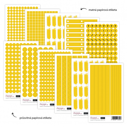 Color coding kolekce | žlutá – sada 11 archů