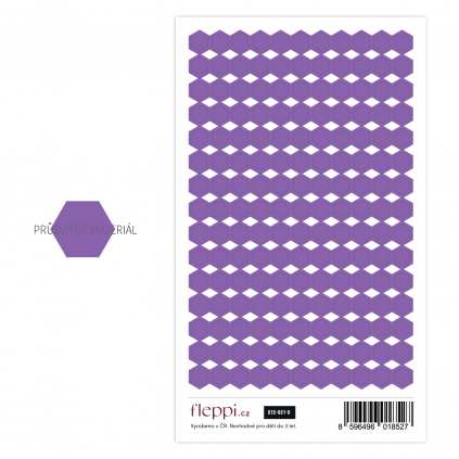 Limitovaná color coding kolekce | fialová – hexagony průsvitné