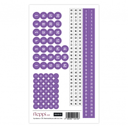 Color coding kolekce | fialová – čísla