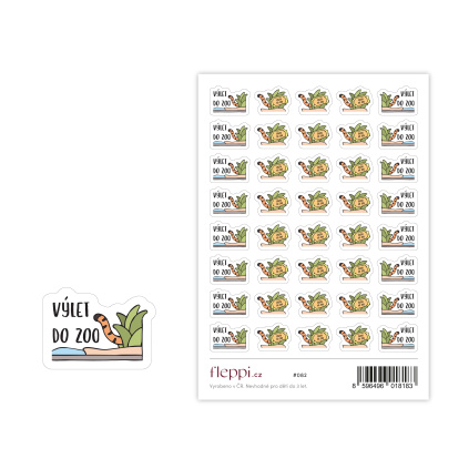 samolepky do diáře - výlet do zoo