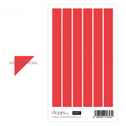 Color coding kolekce | červená – trojhelníky průsvitné