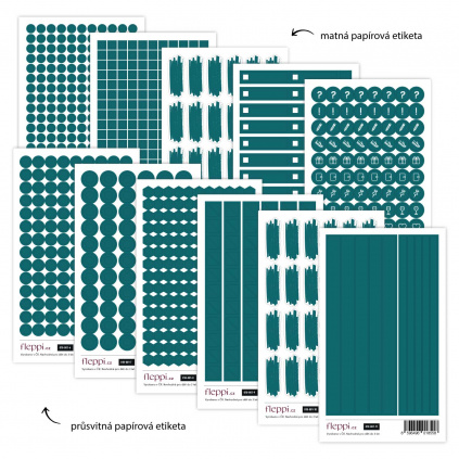 Color coding kolekce | akvamarínová – sada 11 archů