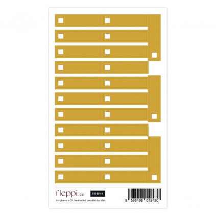 Color coding kolekce | zlatá – check boxy