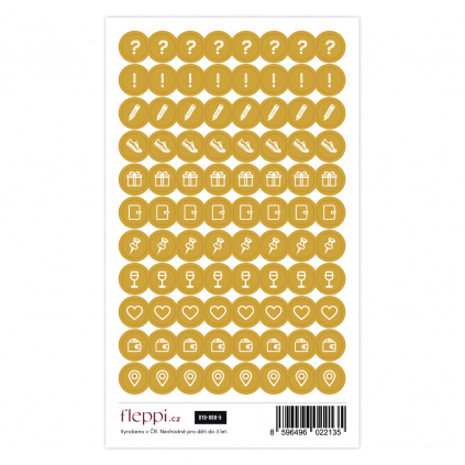 Color coding kolekce | zlatá – ikonky