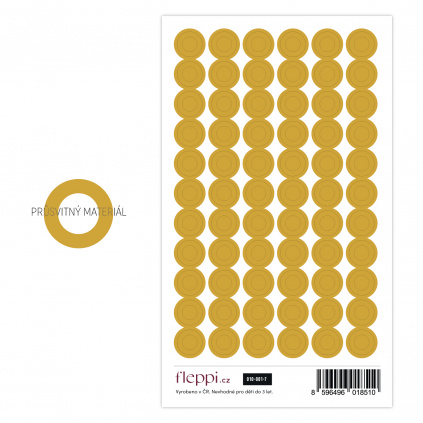 Color coding kolekce | zlatá – kroužky průsvitné