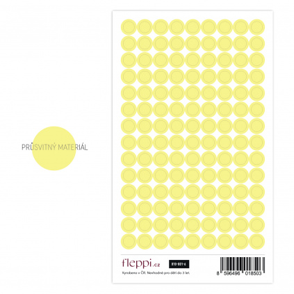 Color coding kolekce | pastelově žlutá – kolečka průsvitná