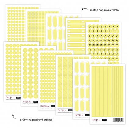 Color coding kolekce | pastelově žlutá – sada 11 archů