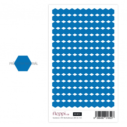 Color coding kolekce | modrá – hexagony průsvitné