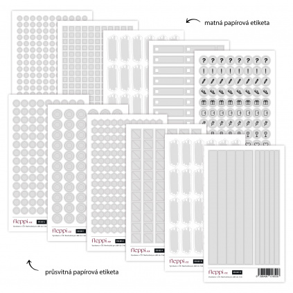 Color coding kolekce | nude šedá – sada 11 archů