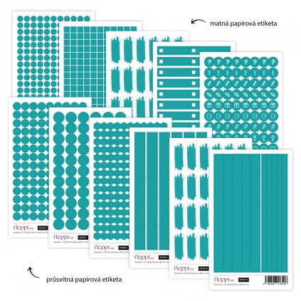 Color coding kolekce | mint – sada 11 archů