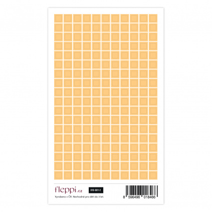 Color coding kolekce | pastelově oranžová – čtverečky