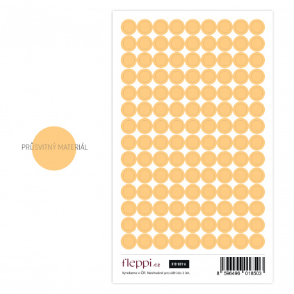Color coding kolekce | pastelově oranžová – kolečka průsvitná