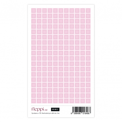 Color coding kolekce | pastelově růžová – čtverečky