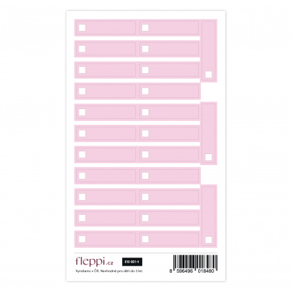 Color coding kolekce | pastelově růžová – check boxy